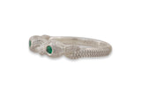 Symbiosis Ring with Emeralds, Silver