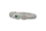 Symbiosis Ring with Emeralds, Silver
