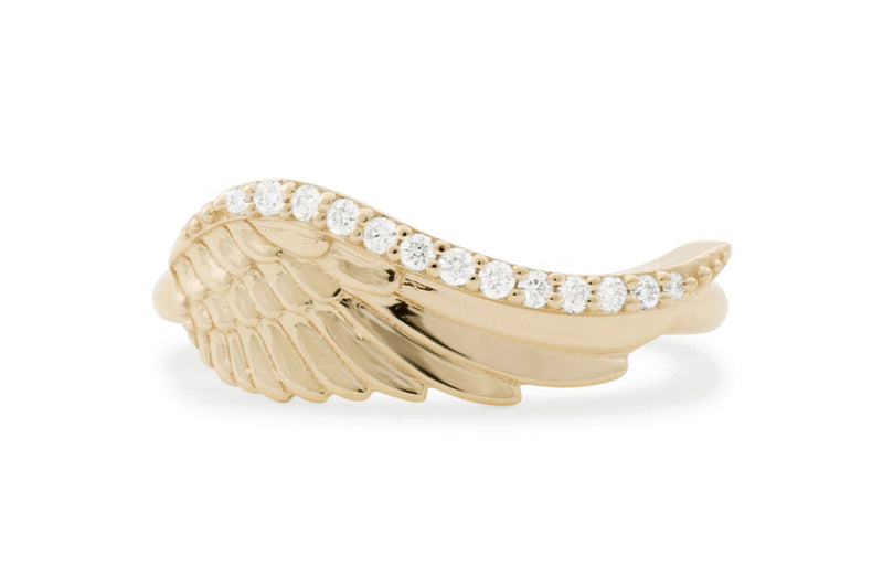 Soar Diamond Wing Ring, Gold