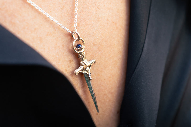 Knockderry Empowerment Sword Necklace, Mixed Metals