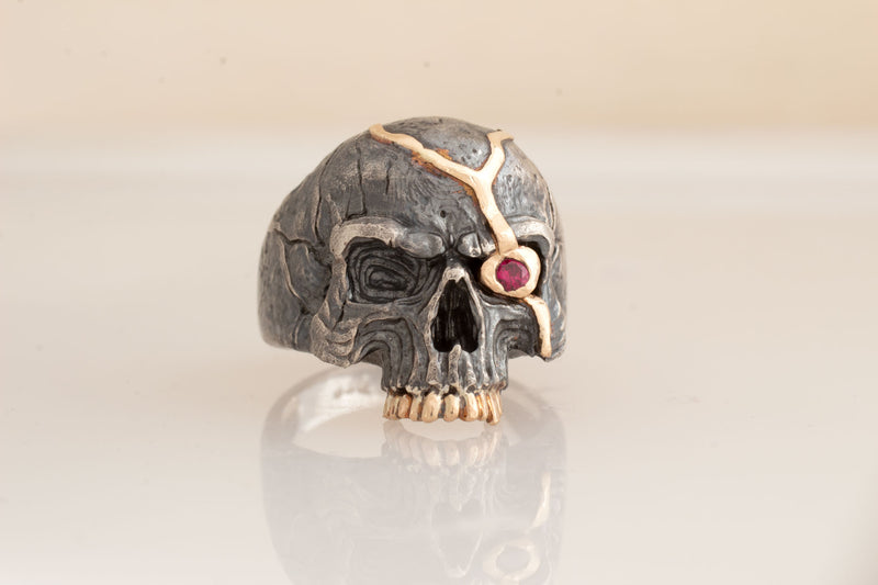 Macbeth's Fate Skull Ring, Mixed Metals