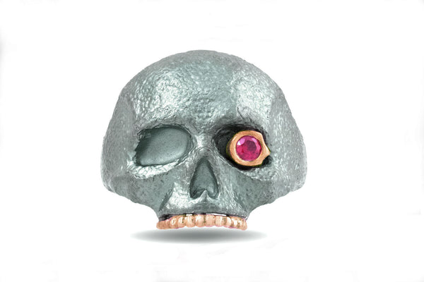 Mask of the Red Death Skull Ring, Mixed Metals