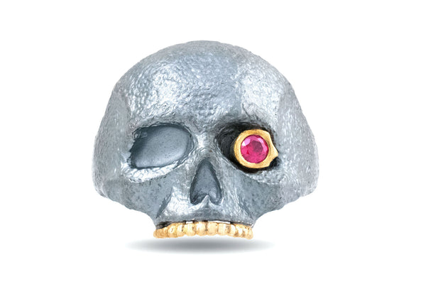Mask of the Red Death Skull Ring, Mixed Metals