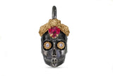 La Flora Skull Charm, Mixed Metals