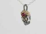 La Flora Skull Charm, Mixed Metals