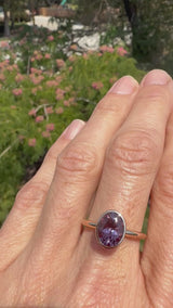 Mahenge Garnet Stackable Ring, Gold