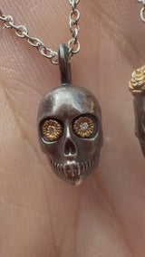 Underworld Skull Charm, Mixed Metals