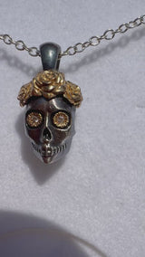 La Rosa Skull Charm, Mixed Metals