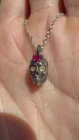 Eternal Vow Skull charm, Mixed Metals