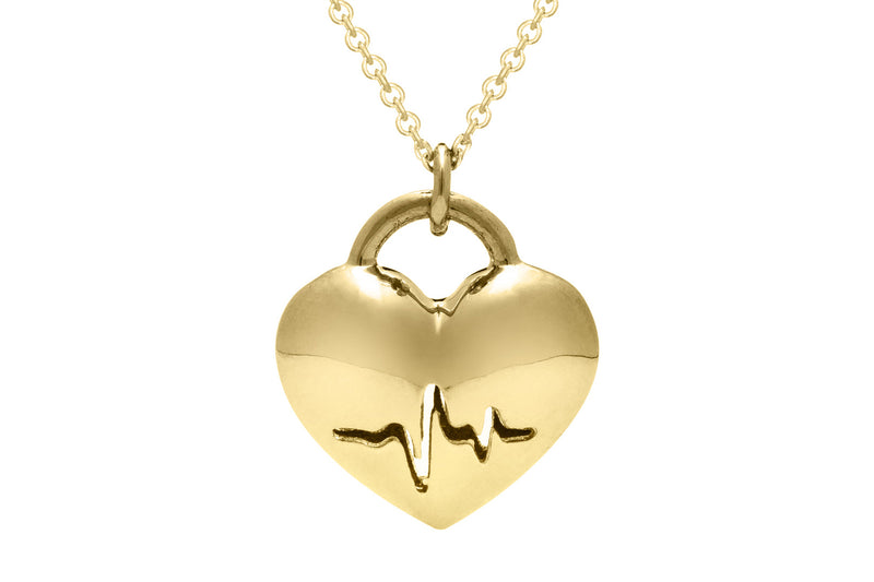 Heart Beat Necklace,  Gold