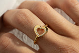 Open Heart Ring, Gold