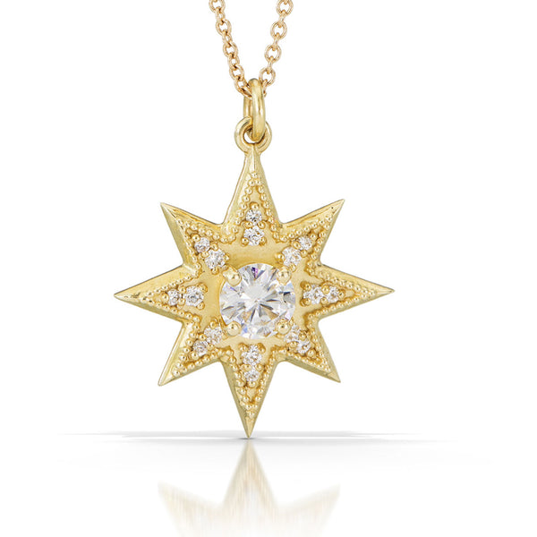 Gold north sale star necklace