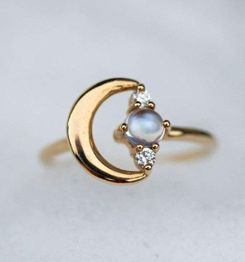 Moon Ring, Gold
