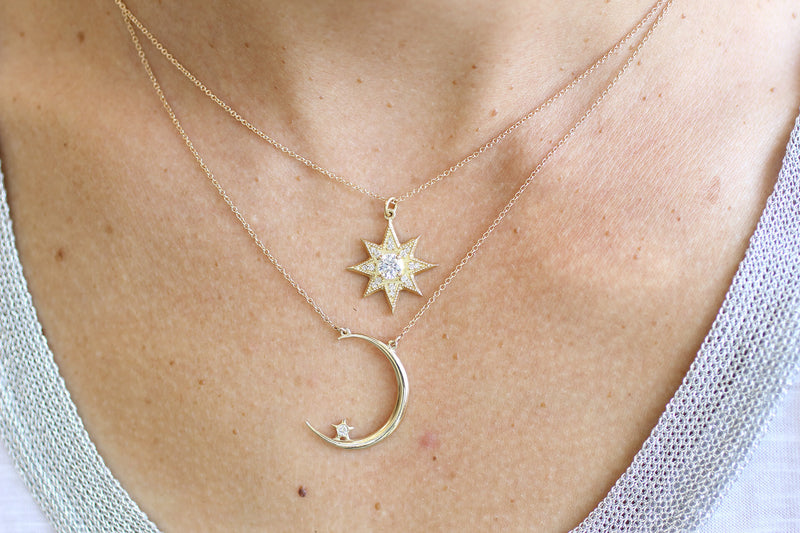 North Star Necklace, Gold