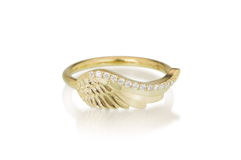 Soar Diamond Wing Ring, Gold