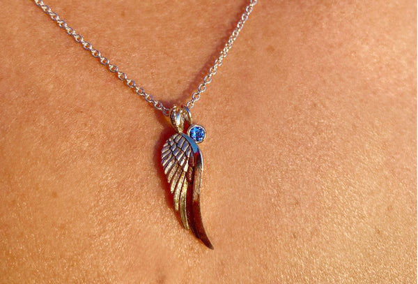 Soar Wing Necklace, Silver