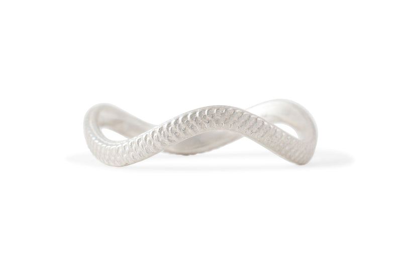 Wave Stacking Ring, Silver