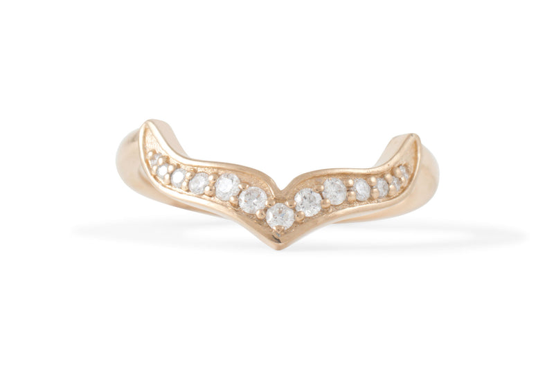 Mermaid Tail Diamond Ring, Gold